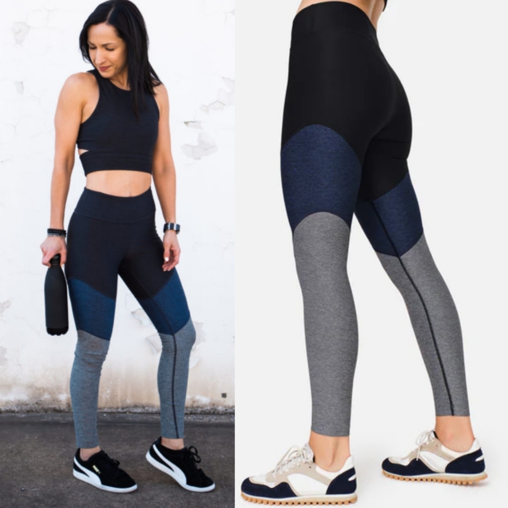 OUTDOOR VOICES "Springs' Colorblock 7/8 Leggings NWOT Sz XS